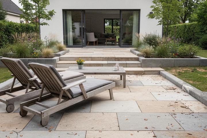 Before and after garden terrace thumbnail