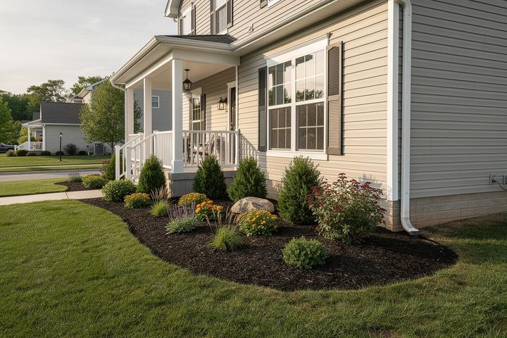 Before and after foundation plantings thumbnail